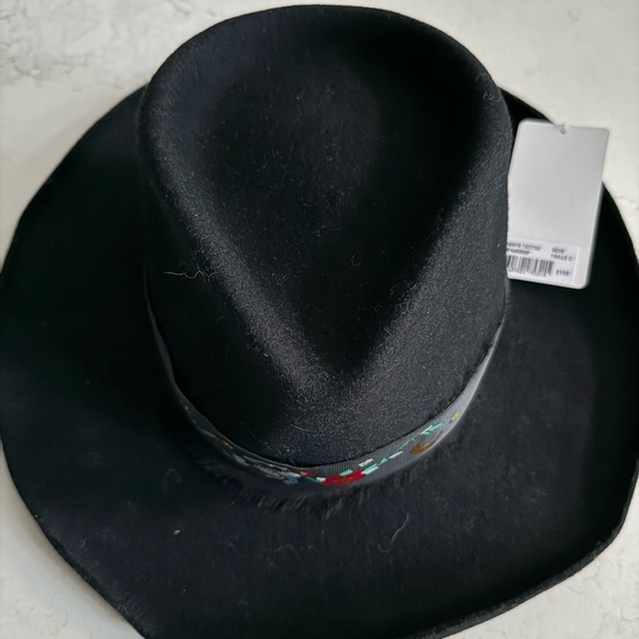 Zadig & Voltaire Black Wool Fedora Hat Abayo Tattoo Size 2 - Picture 8 of 9